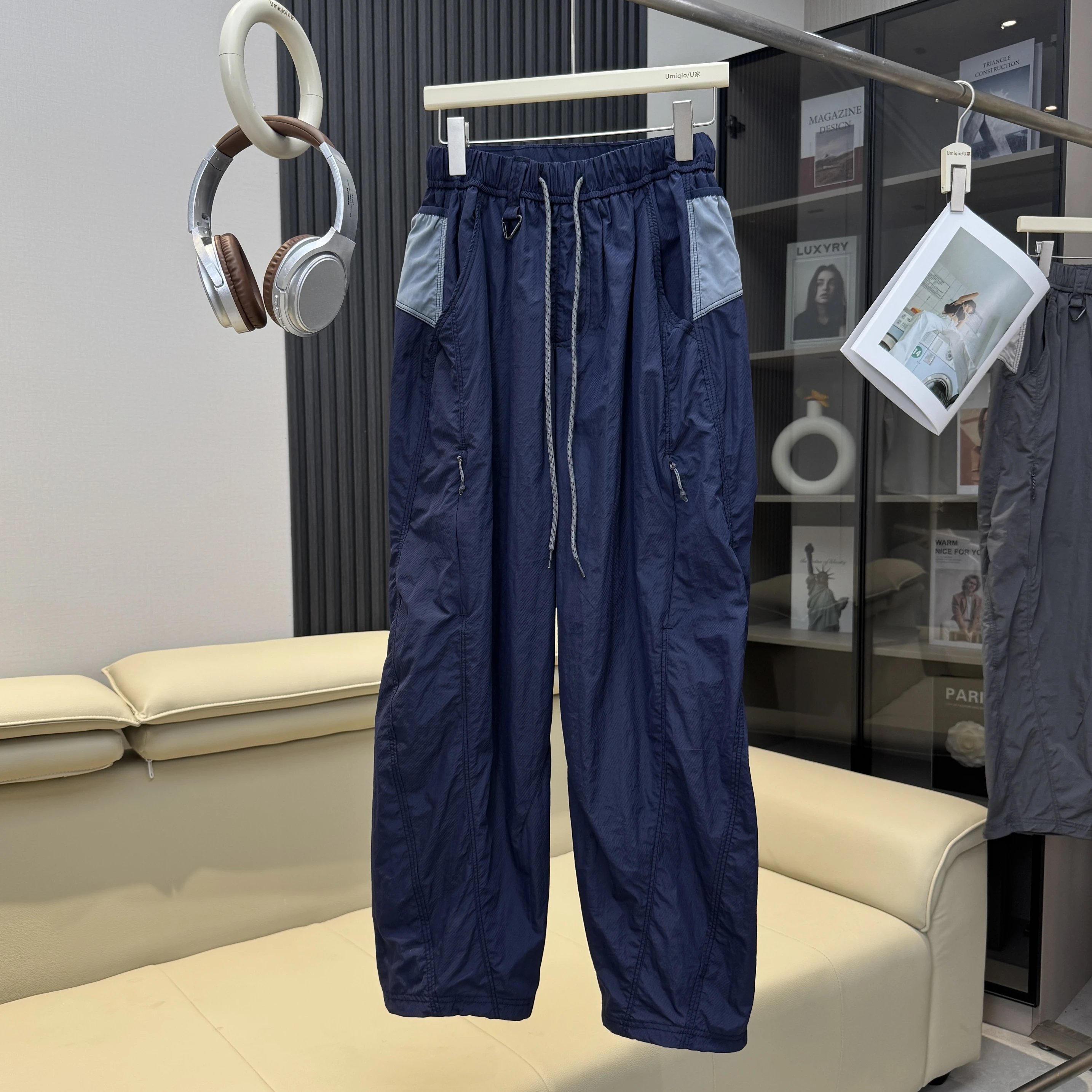 Outdoor Sports Casual Track Pants Men Women Lightweight Hiking Breathable Waterproof Quick Dry Loose Techwear Cargo Pant Trouser