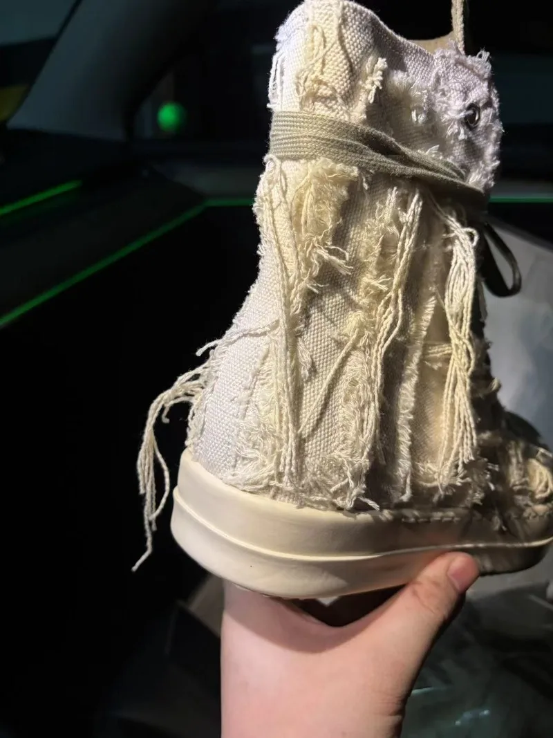 Trend Womens Shoes Exquisite High-top Canvas Casual Shoes for Woman Street Style Chunky Sneakers Designer Shoes Zapatos De Mujer