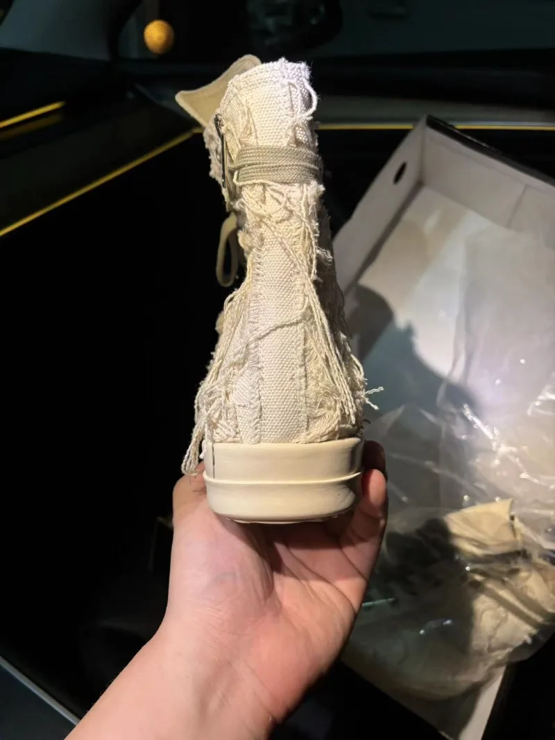 Trend Womens Shoes Exquisite High-top Canvas Casual Shoes for Woman Street Style Chunky Sneakers Designer Shoes Zapatos De Mujer