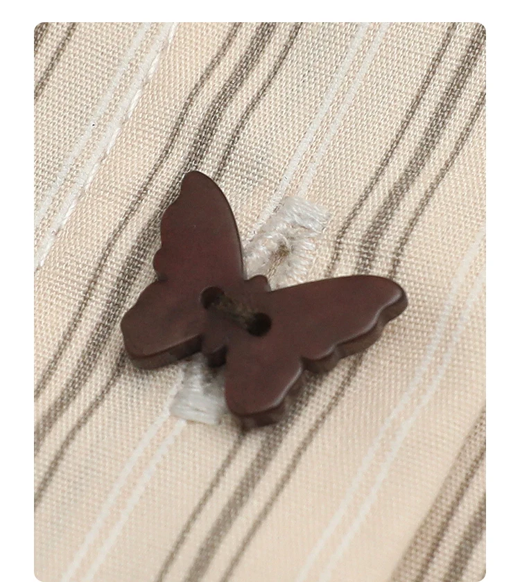 CHIC VEN Fashion Women Shirt Loose Striped Long Sleeve Female Blouses Butterfly Button Cotton Girl Coat Autumn Winter 2026