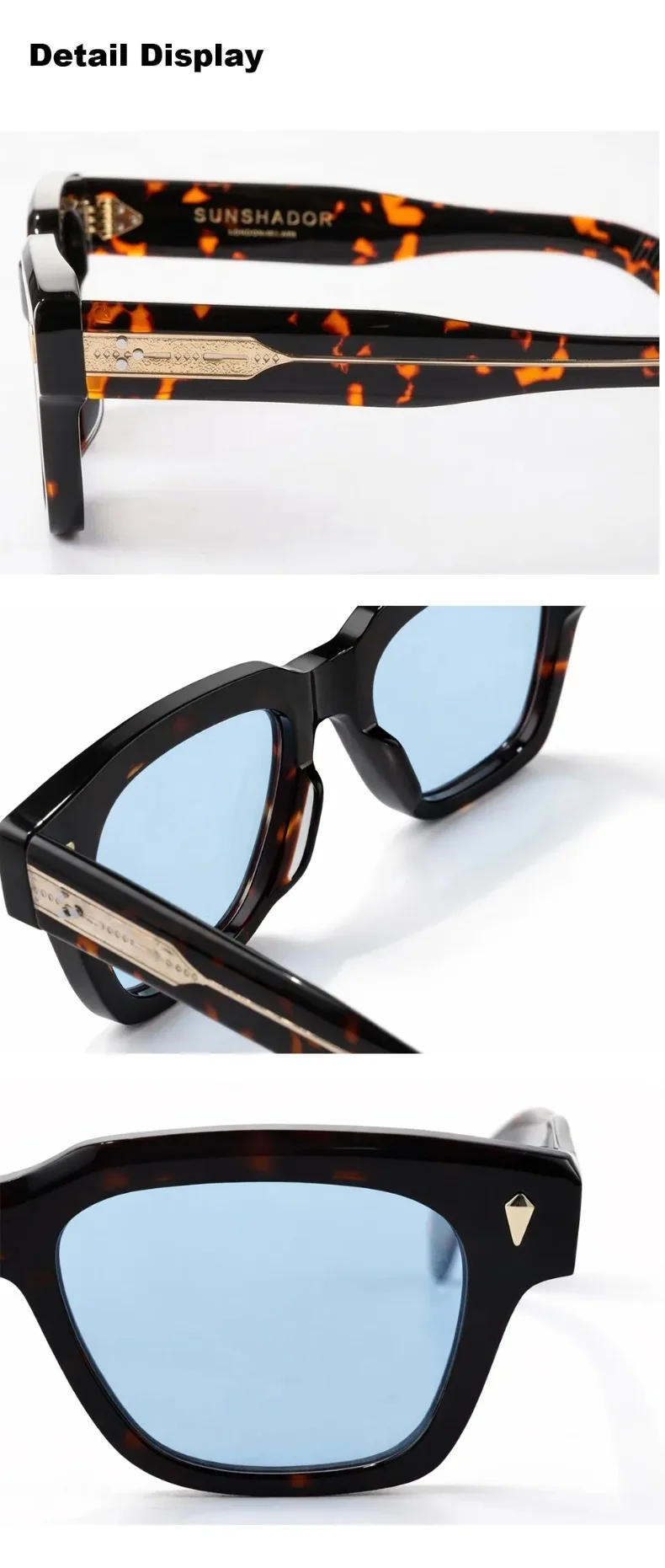 2026 Top Quality Luxury Brand Original Sunglass Handmade Thick Acetate Men Eyewear Designer Women Outdoor UV Protective Sunglass