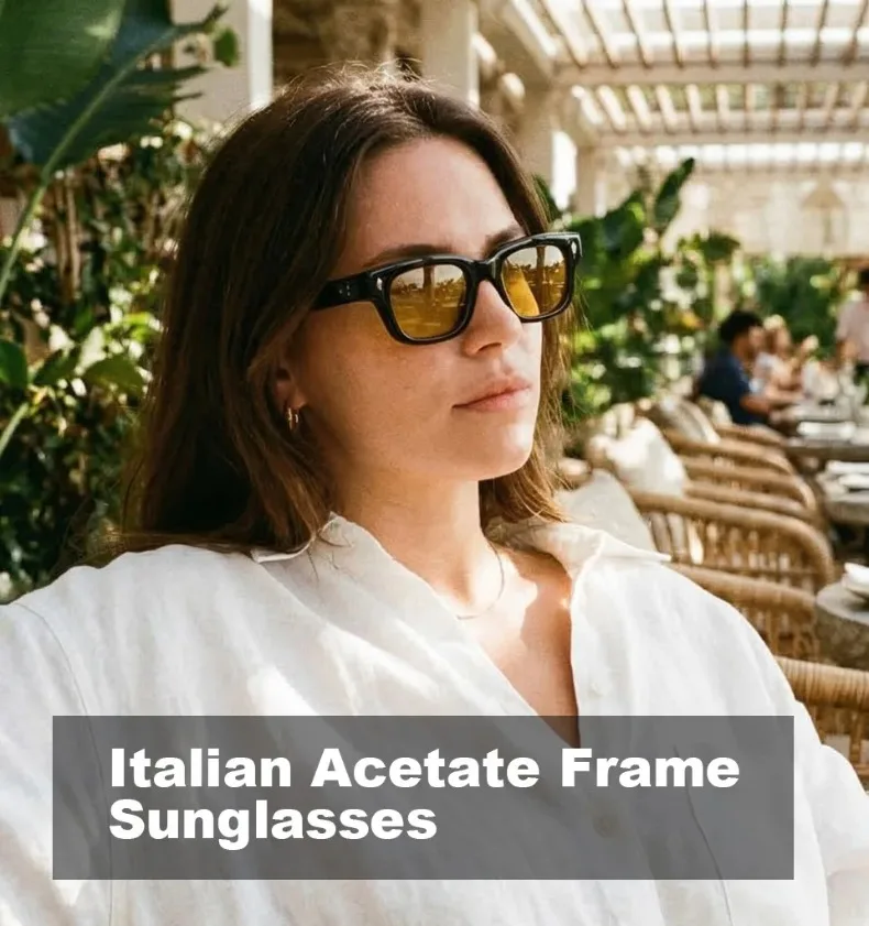 2026 Top Quality Luxury Brand Original Sunglass Handmade Thick Acetate Men Eyewear Designer Women Outdoor UV Protective Sunglass