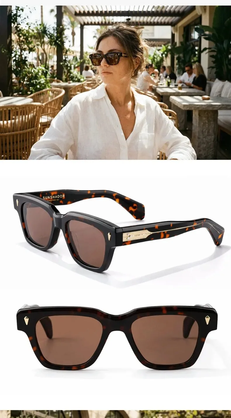 2026 Top Quality Luxury Brand Original Sunglass Handmade Thick Acetate Men Eyewear Designer Women Outdoor UV Protective Sunglass