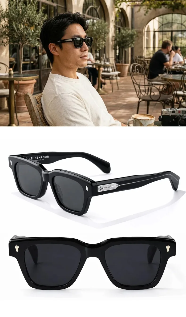 2026 Top Quality Luxury Brand Original Sunglass Handmade Thick Acetate Men Eyewear Designer Women Outdoor UV Protective Sunglass