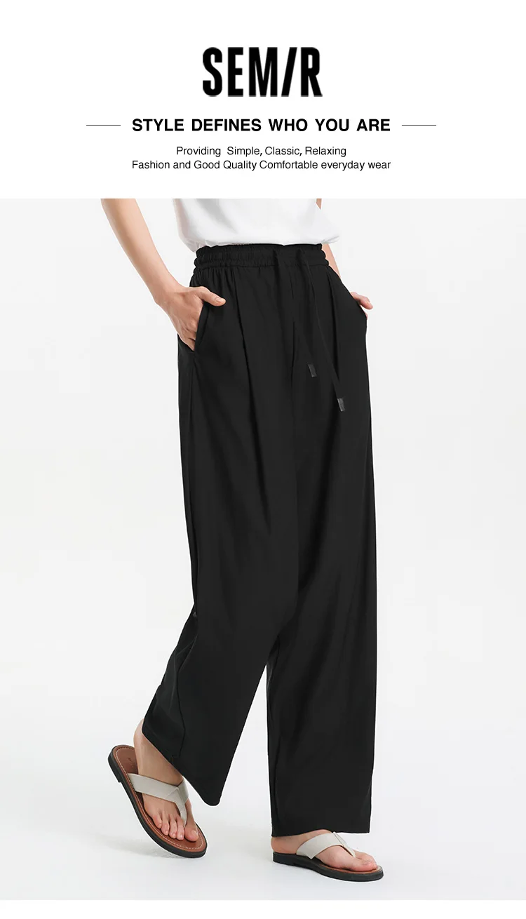 Semir Women Pants UV 2026 Protection Cooling Quick Dry Pleated Wide Leg Urban Casual Everyday Style Soft Comfortable