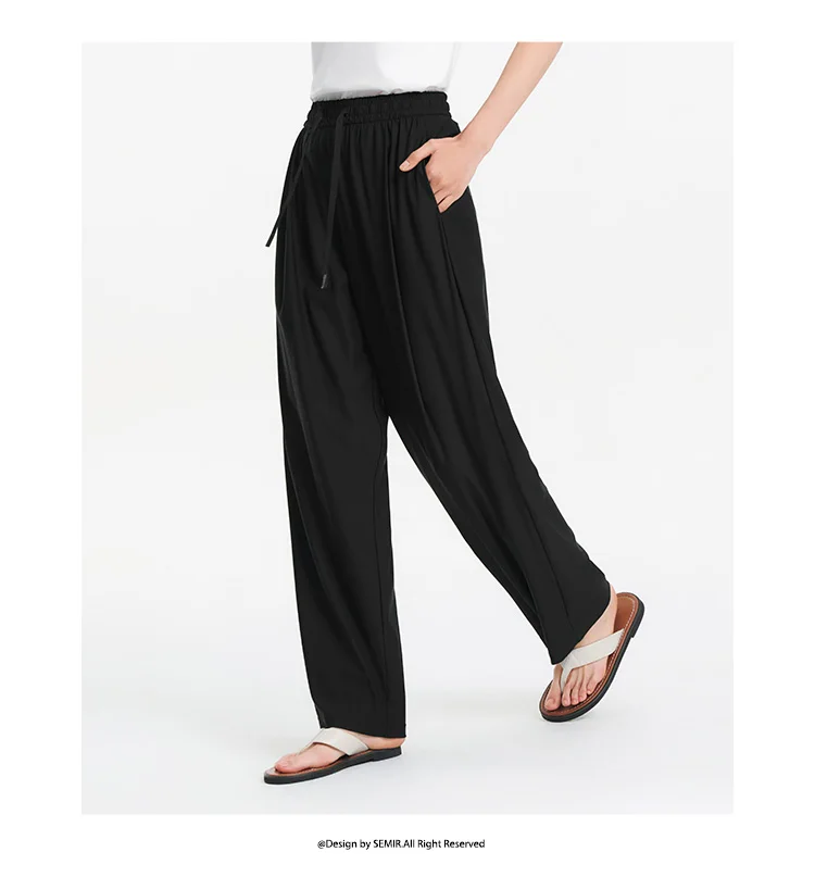Semir Women Pants UV 2026 Protection Cooling Quick Dry Pleated Wide Leg Urban Casual Everyday Style Soft Comfortable