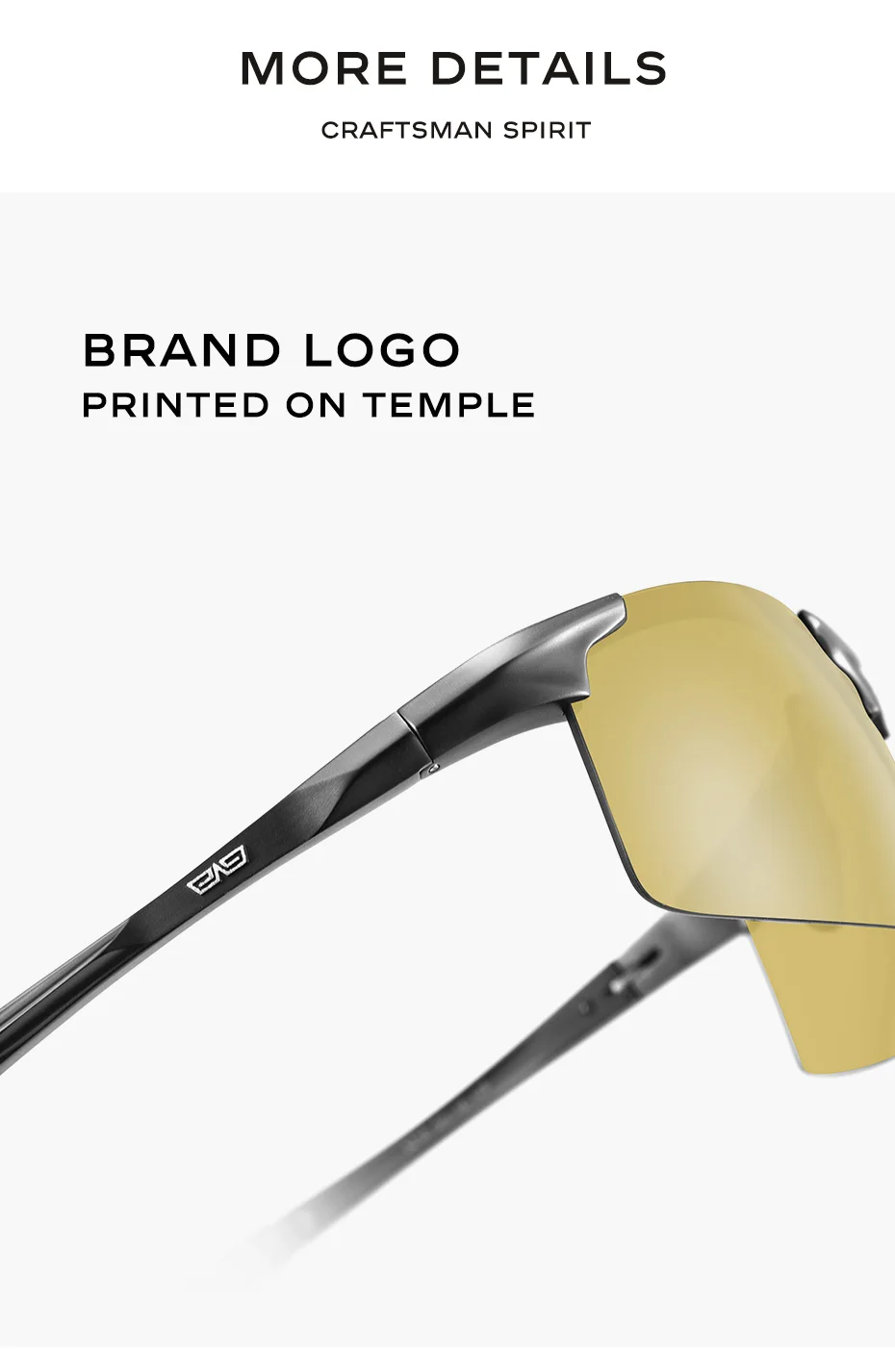 CAPONI Photochromic Sunglasses Men Original Design Sports Yellow Sun Glasses Fashion Driving Night Vision Eyewear UV400 BSYS3218