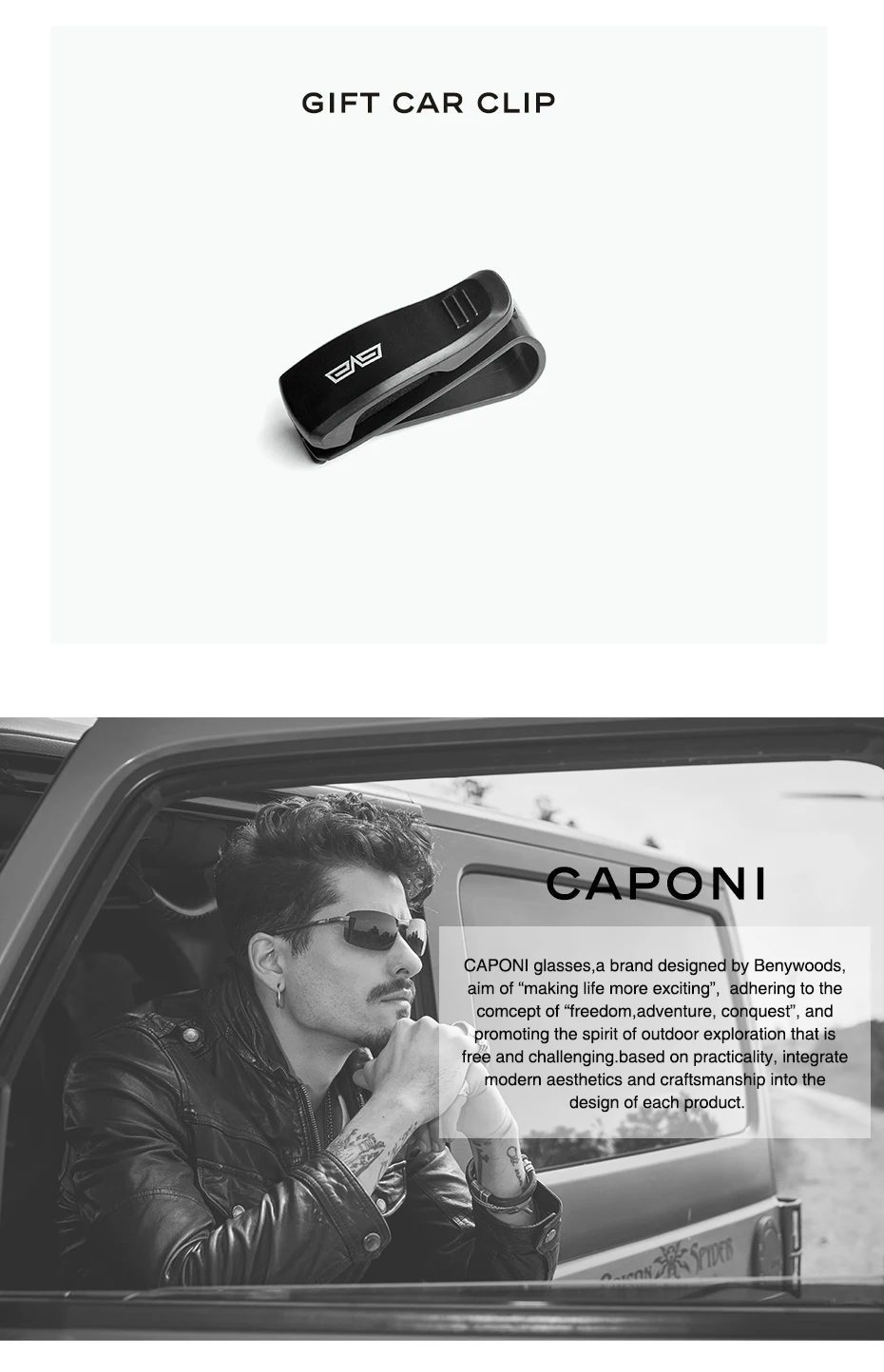 CAPONI Photochromic Sunglasses Men Original Design Sports Yellow Sun Glasses Fashion Driving Night Vision Eyewear UV400 BSYS3218