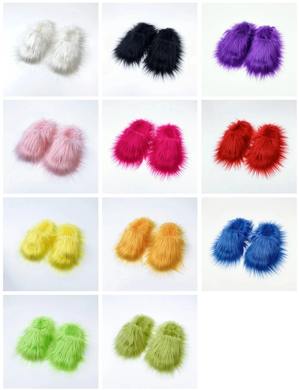 Faux Fur Slippers 2025 Women Winter Plush Warm Home Flat Slides Mongolian Wool Flip Flops Y2K Girls Furry Shoes Cute Slippers
