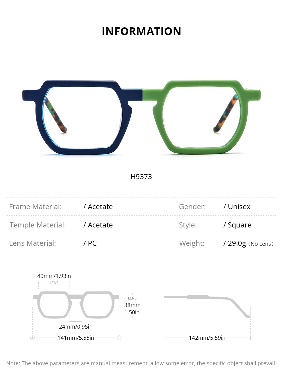 FONEX HEPIDEM Acetate Eyeglasses Frame Men New Square Brand Design Glasses Women Retro Vintage Eyewear Japanese Spectacles 9287
