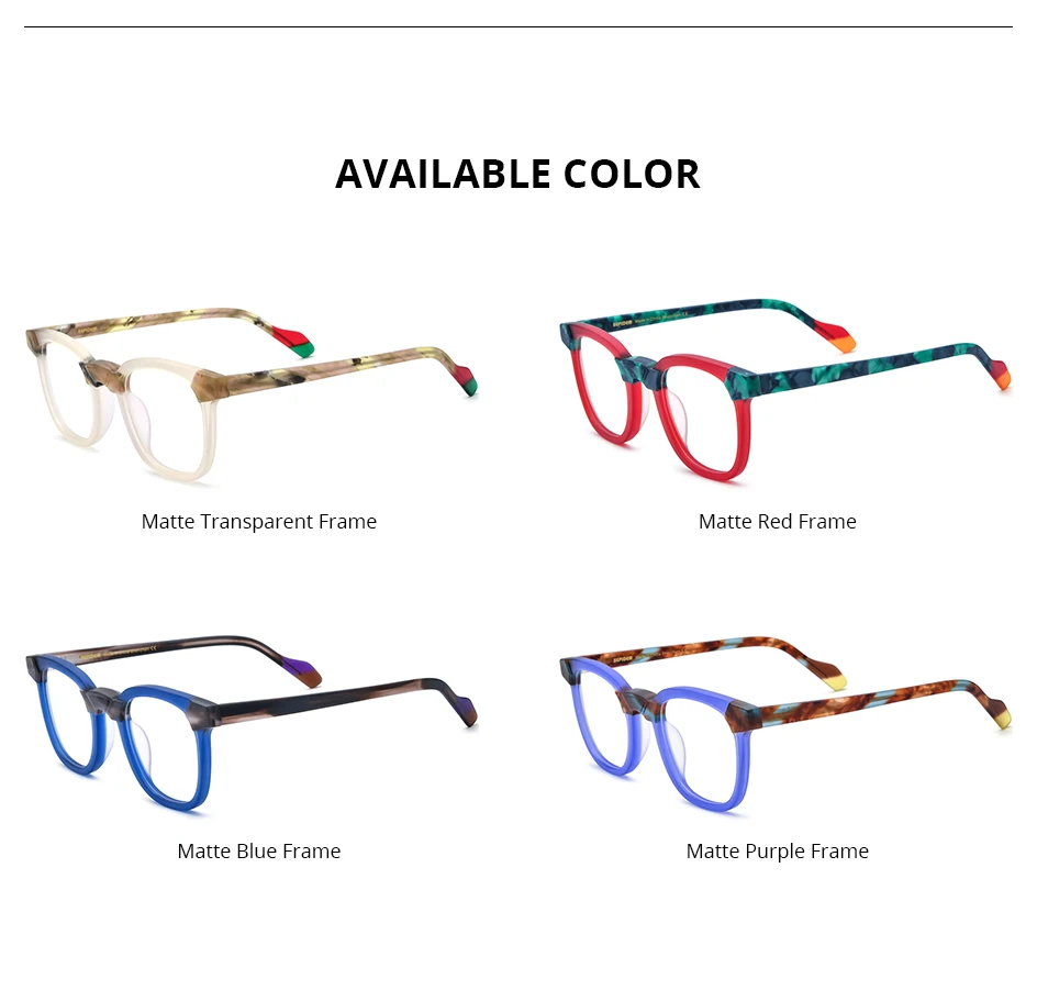FONEX HEPIDEM Acetate Eyeglasses Frame Men New Square Brand Design Glasses Women Retro Vintage Eyewear Japanese Spectacles 9287