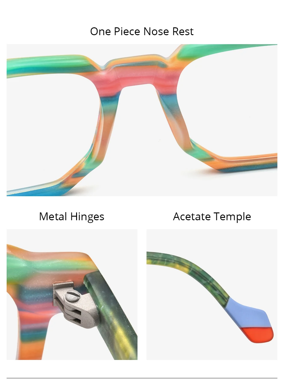 FONEX HEPIDEM Acetate Eyeglasses Frame Men New Square Brand Design Glasses Women Retro Vintage Eyewear Japanese Spectacles 9287