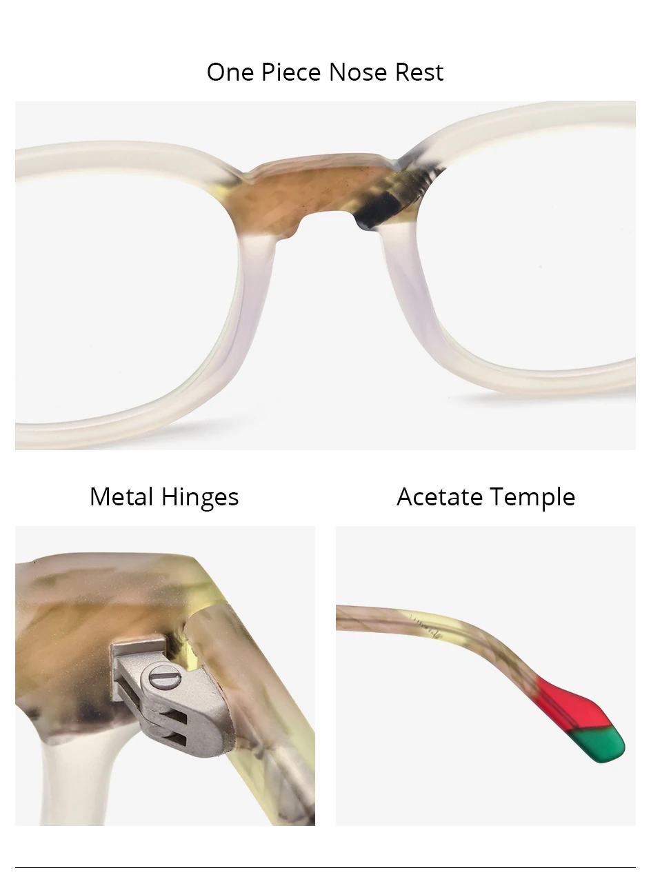 FONEX HEPIDEM Acetate Eyeglasses Frame Men New Square Brand Design Glasses Women Retro Vintage Eyewear Japanese Spectacles 9287