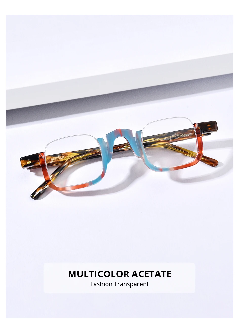 FONEX HEPIDEM Acetate Eyeglasses Frame Men New Square Brand Design Glasses Women Retro Vintage Eyewear Japanese Spectacles 9287