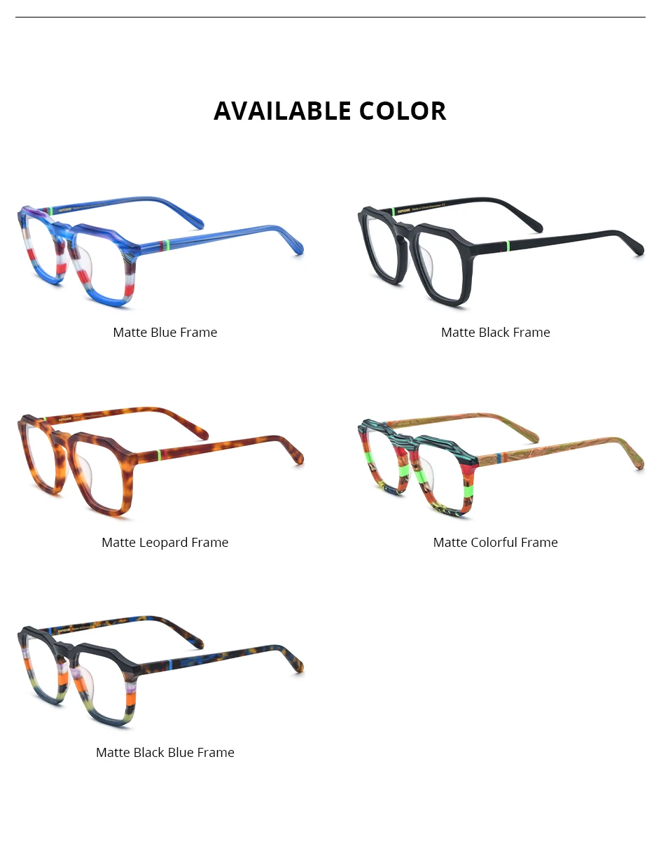 FONEX HEPIDEM Acetate Eyeglasses Frame Men New Square Brand Design Glasses Women Retro Vintage Eyewear Japanese Spectacles 9287