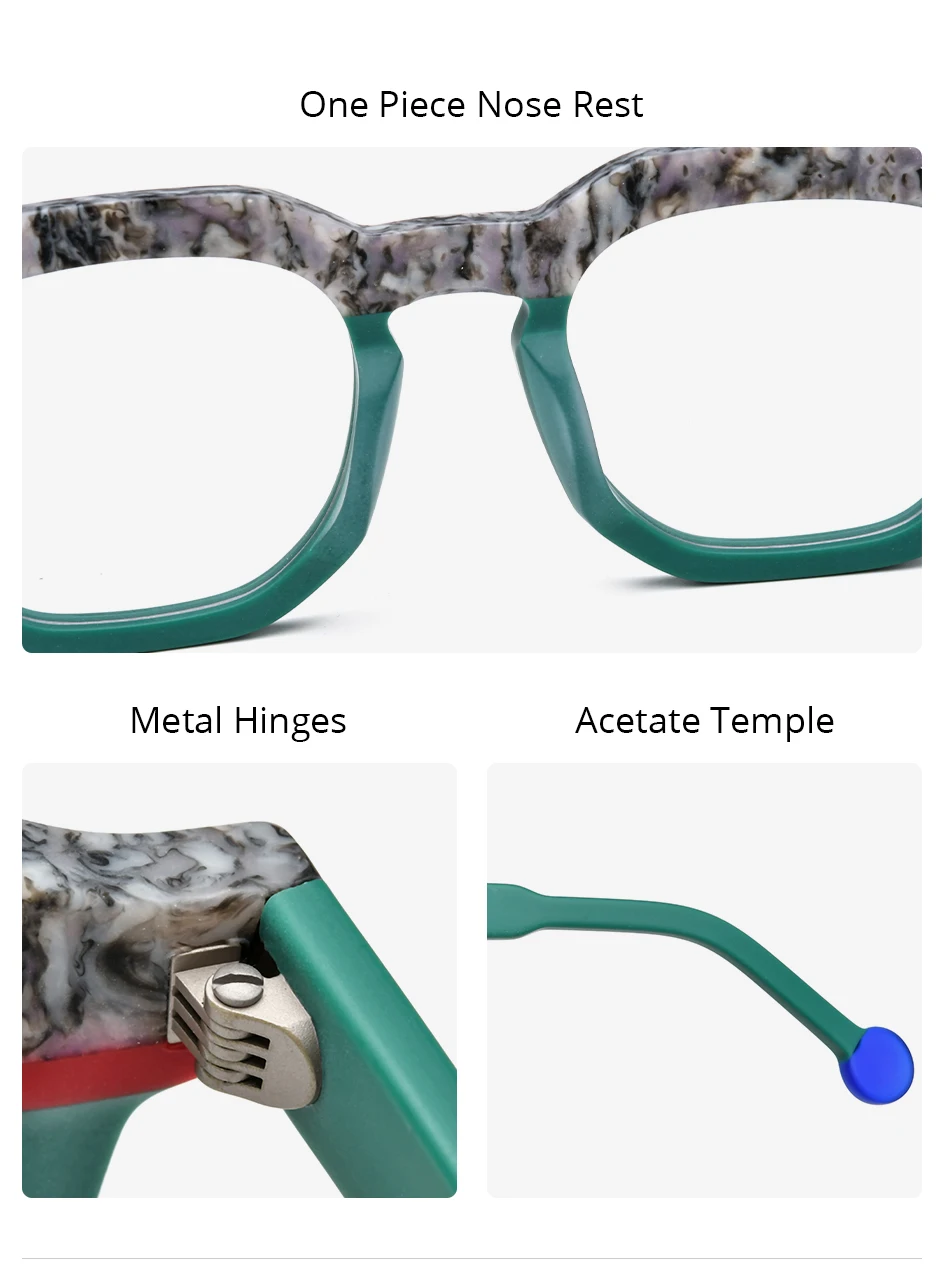 FONEX HEPIDEM Acetate Eyeglasses Frame Men New Square Brand Design Glasses Women Retro Vintage Eyewear Japanese Spectacles 9287