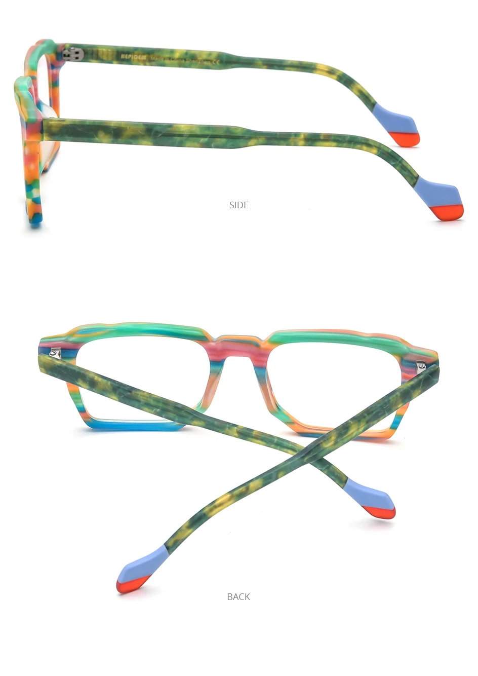 FONEX HEPIDEM Acetate Eyeglasses Frame Men New Square Brand Design Glasses Women Retro Vintage Eyewear Japanese Spectacles 9287