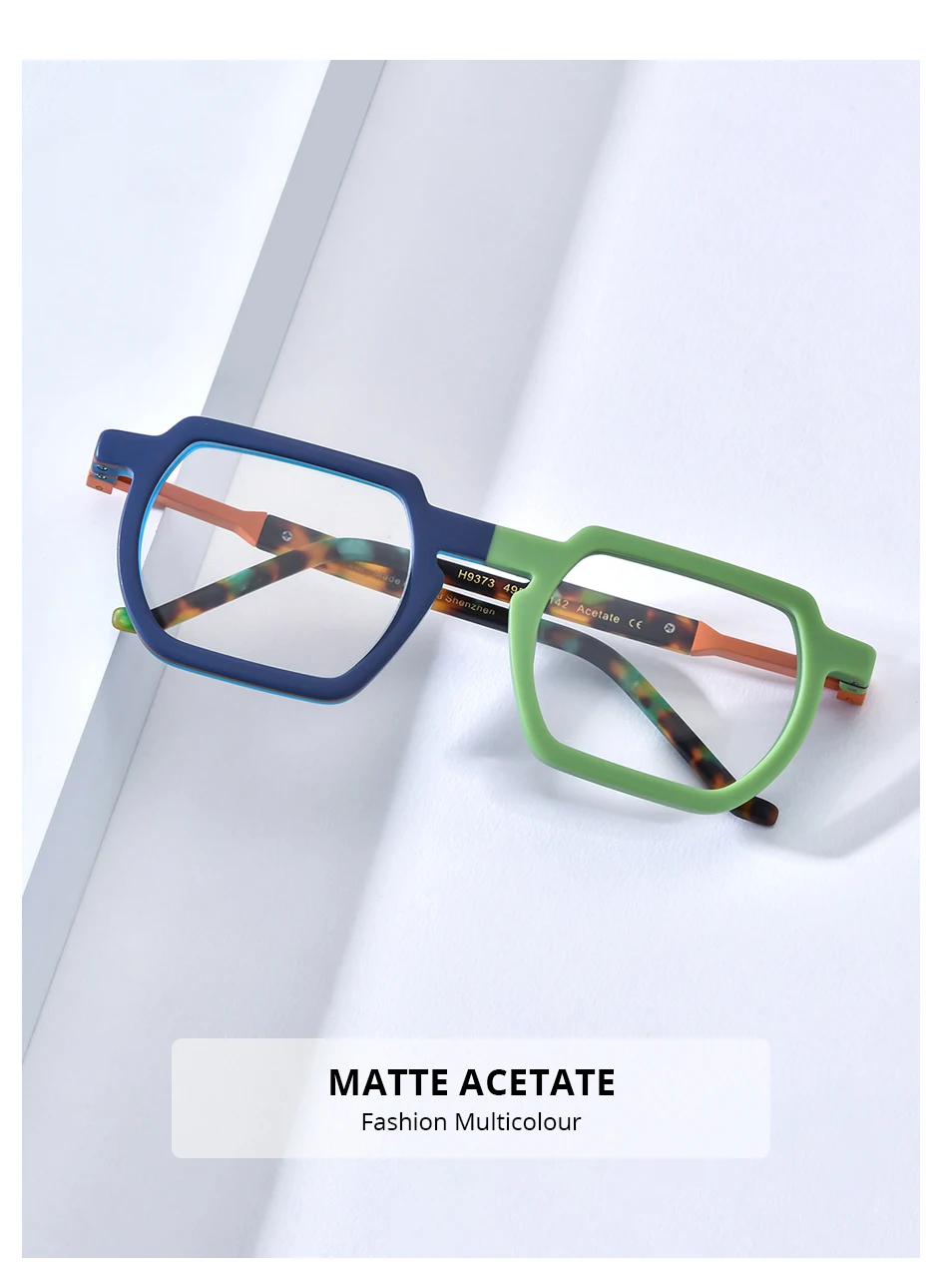 FONEX HEPIDEM Acetate Eyeglasses Frame Men New Square Brand Design Glasses Women Retro Vintage Eyewear Japanese Spectacles 9287