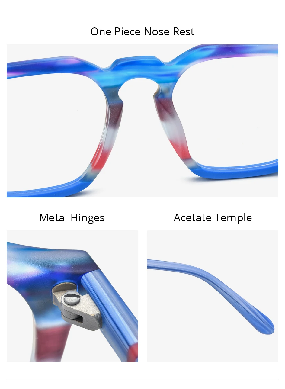 FONEX HEPIDEM Acetate Eyeglasses Frame Men New Square Brand Design Glasses Women Retro Vintage Eyewear Japanese Spectacles 9287