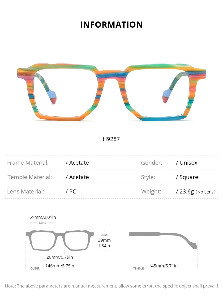 FONEX HEPIDEM Acetate Eyeglasses Frame Men New Square Brand Design Glasses Women Retro Vintage Eyewear Japanese Spectacles 9287