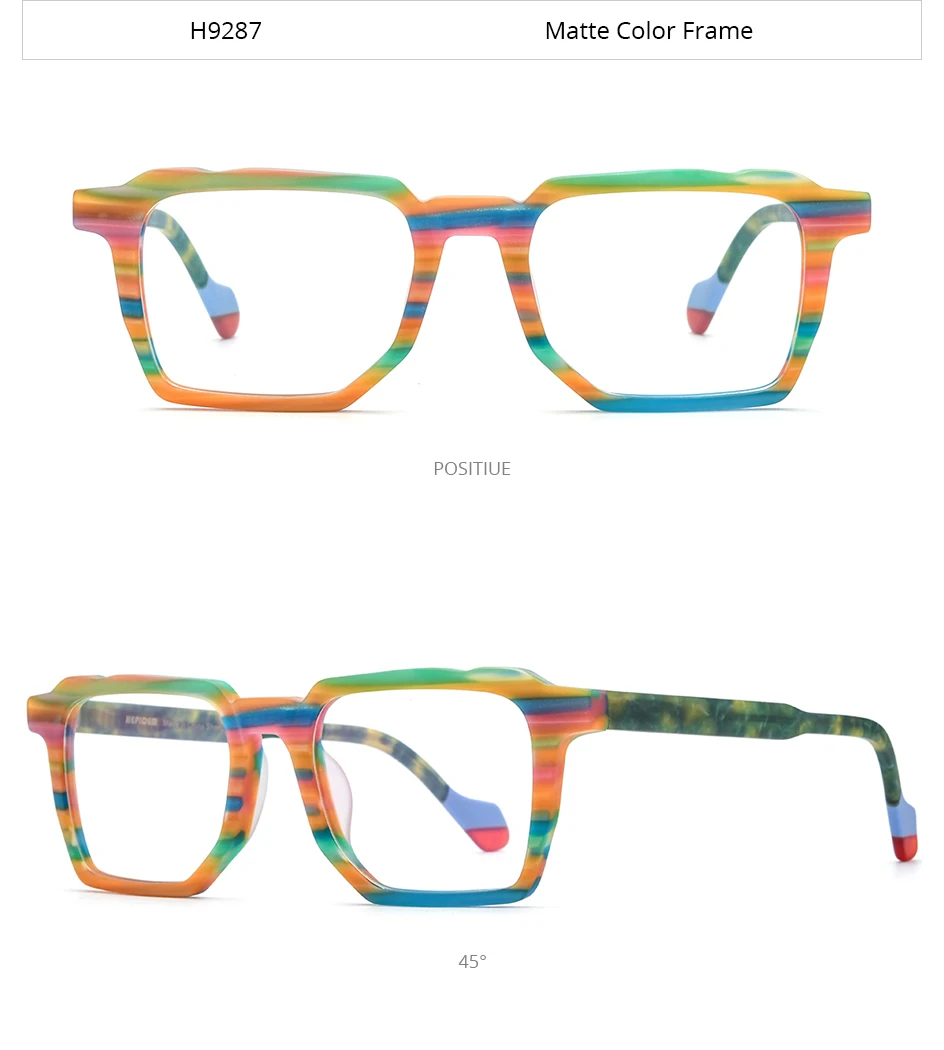 FONEX HEPIDEM Acetate Eyeglasses Frame Men New Square Brand Design Glasses Women Retro Vintage Eyewear Japanese Spectacles 9287
