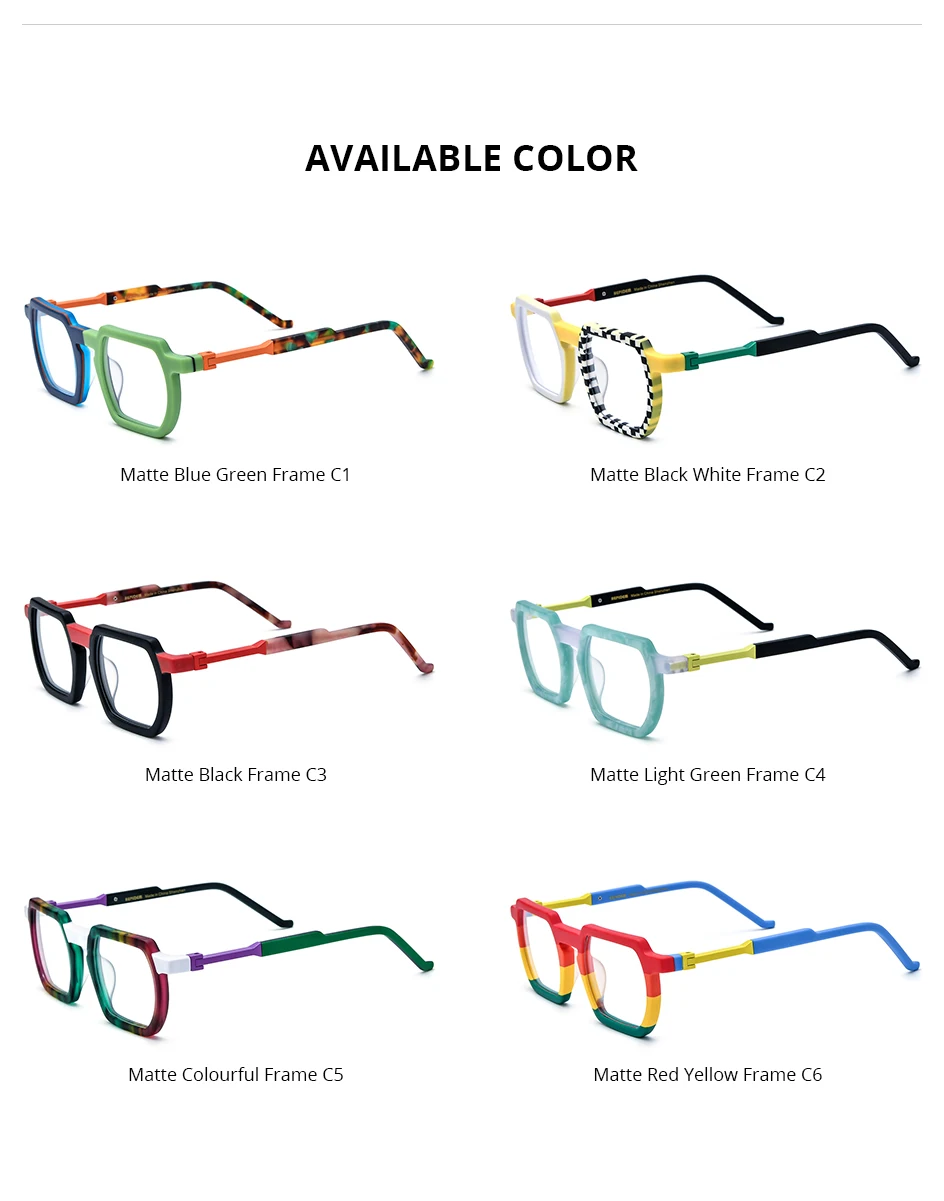 FONEX HEPIDEM Acetate Eyeglasses Frame Men New Square Brand Design Glasses Women Retro Vintage Eyewear Japanese Spectacles 9287