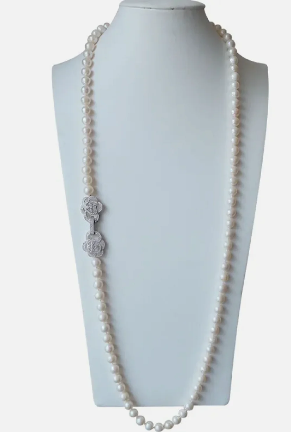 24 Inch Genuine Natural AAA 8-9mm White South China Sea Pearl Necklace 20in 22in 26in 28in 30in 32in 34in 36in