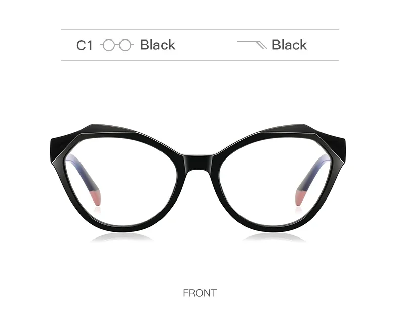 CLLOIO New Fashion Cat Eye Anti Blue Light Reading Glasses For Women Customizable Prescription Myopia Hyperopia Optical Eyewear