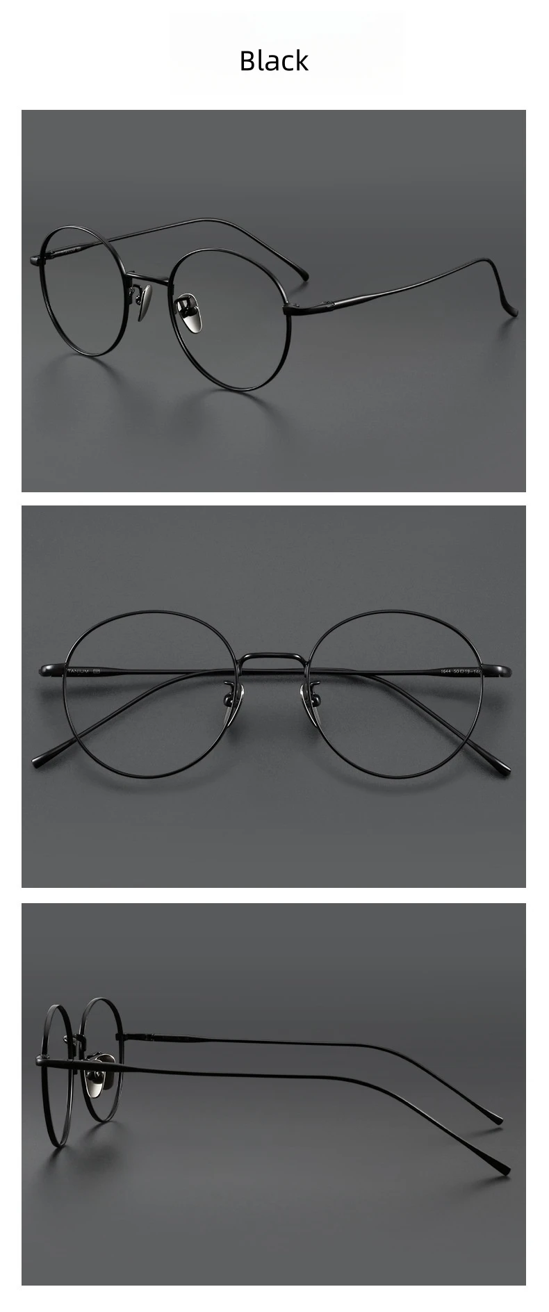 Xbora Fashion Round Optical Prescription Glasses Custom Reading Myopia Multifocal Titanium Alloy Eyewear For Men and Women 1644