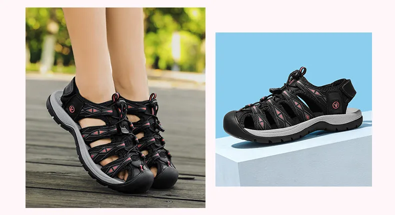 Summer Genuine Leather Women Sandals Comfortable Gladiator Sandals New Designer Sneakers Lightweight Outdoor Women Beach Sandals