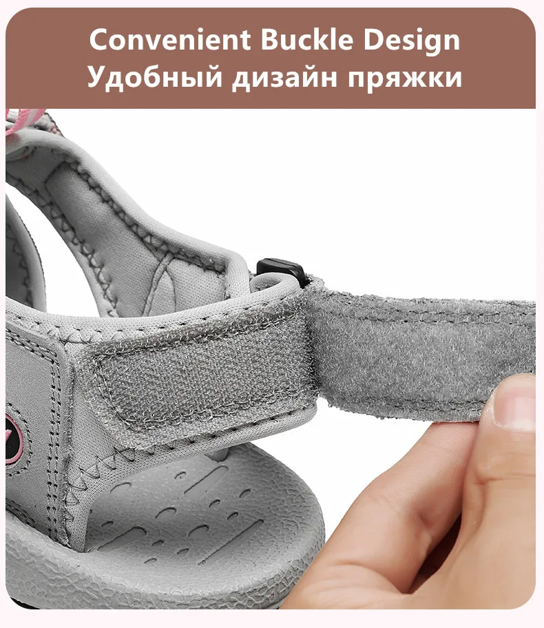 Summer Genuine Leather Women Sandals Comfortable Gladiator Sandals New Designer Sneakers Lightweight Outdoor Women Beach Sandals