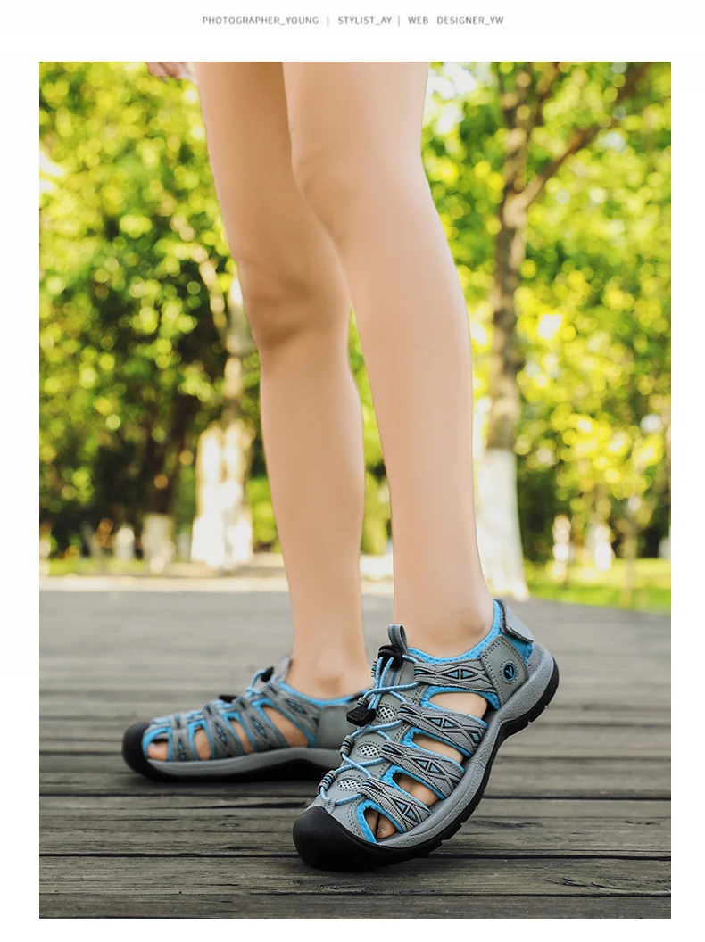Summer Genuine Leather Women Sandals Comfortable Gladiator Sandals New Designer Sneakers Lightweight Outdoor Women Beach Sandals