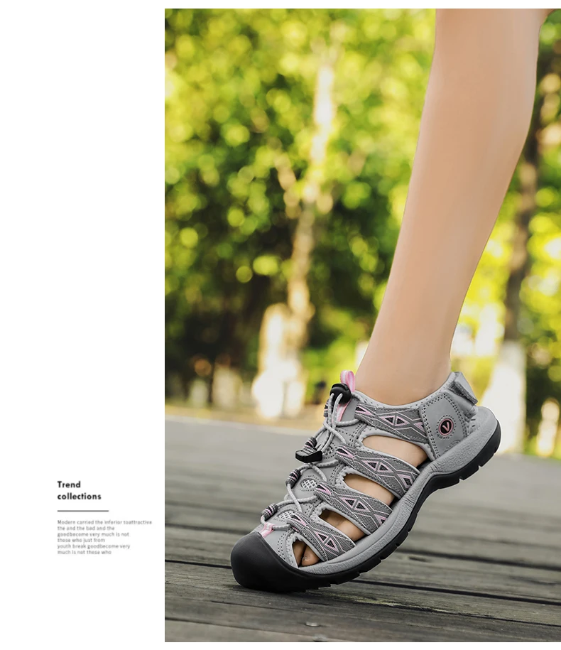 Summer Genuine Leather Women Sandals Comfortable Gladiator Sandals New Designer Sneakers Lightweight Outdoor Women Beach Sandals