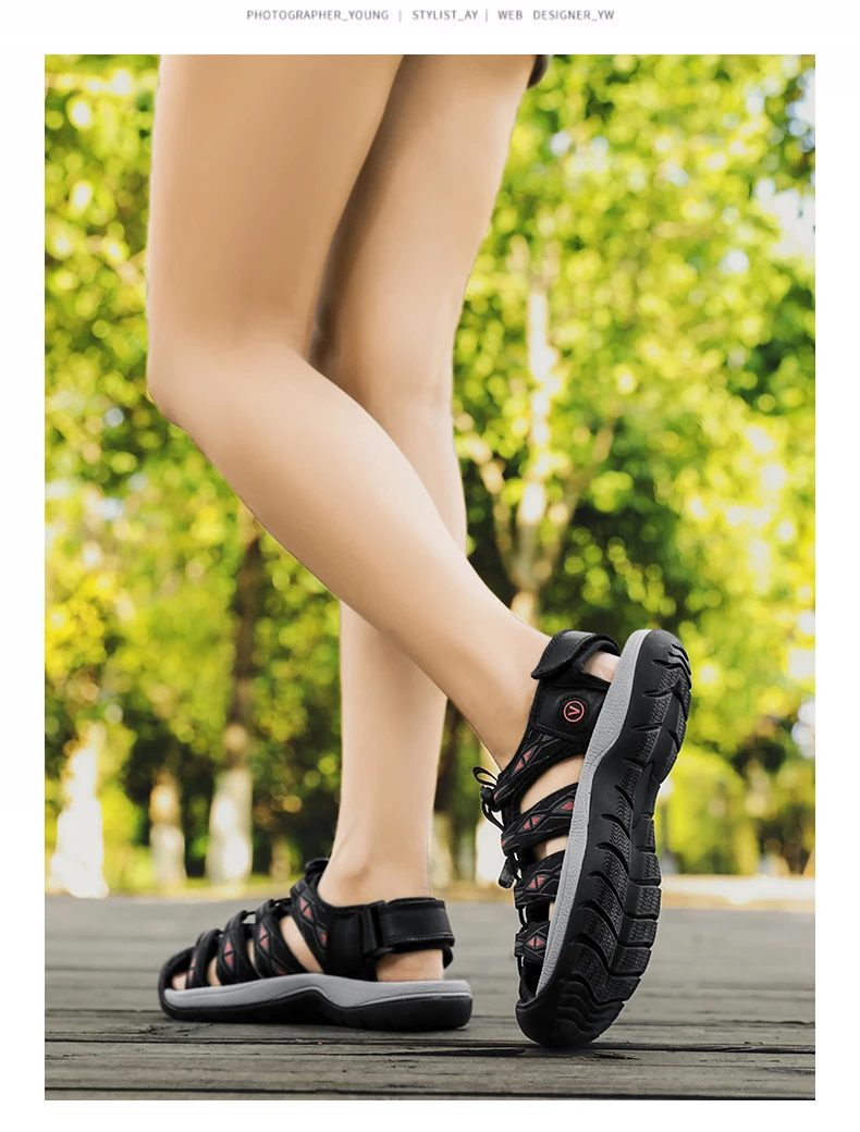 Summer Genuine Leather Women Sandals Comfortable Gladiator Sandals New Designer Sneakers Lightweight Outdoor Women Beach Sandals