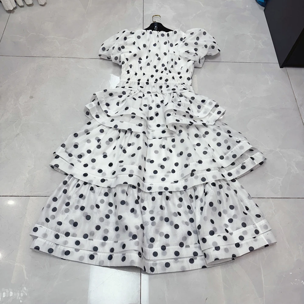 TWOTWINSTYLE French Style Print Two Piece Sets For Women Round Neck Short Sleeve Top High Waist Skirt Cute Set Female KSE532834