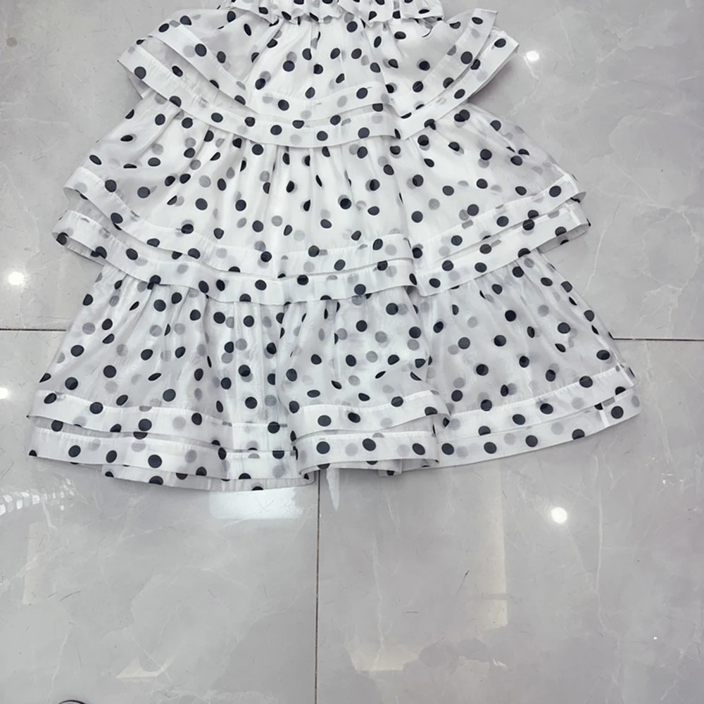 TWOTWINSTYLE French Style Print Two Piece Sets For Women Round Neck Short Sleeve Top High Waist Skirt Cute Set Female KSE532834