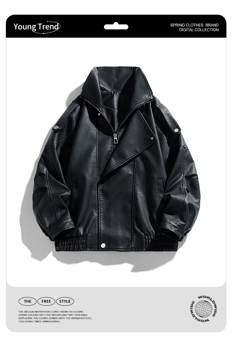 Autumn Winter New High Quality Outdoor Handsome Windproof Breathable Leather Jacket Comfortable Multi functional Trendy Jacket