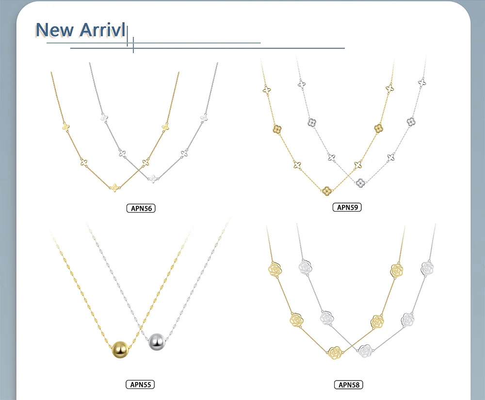ORSA JEWELS Classic Flower Choker Necklace 925 Sterling Silver Elegant Flower Charm Necklace Women's Daily Dating Jewelry APN59