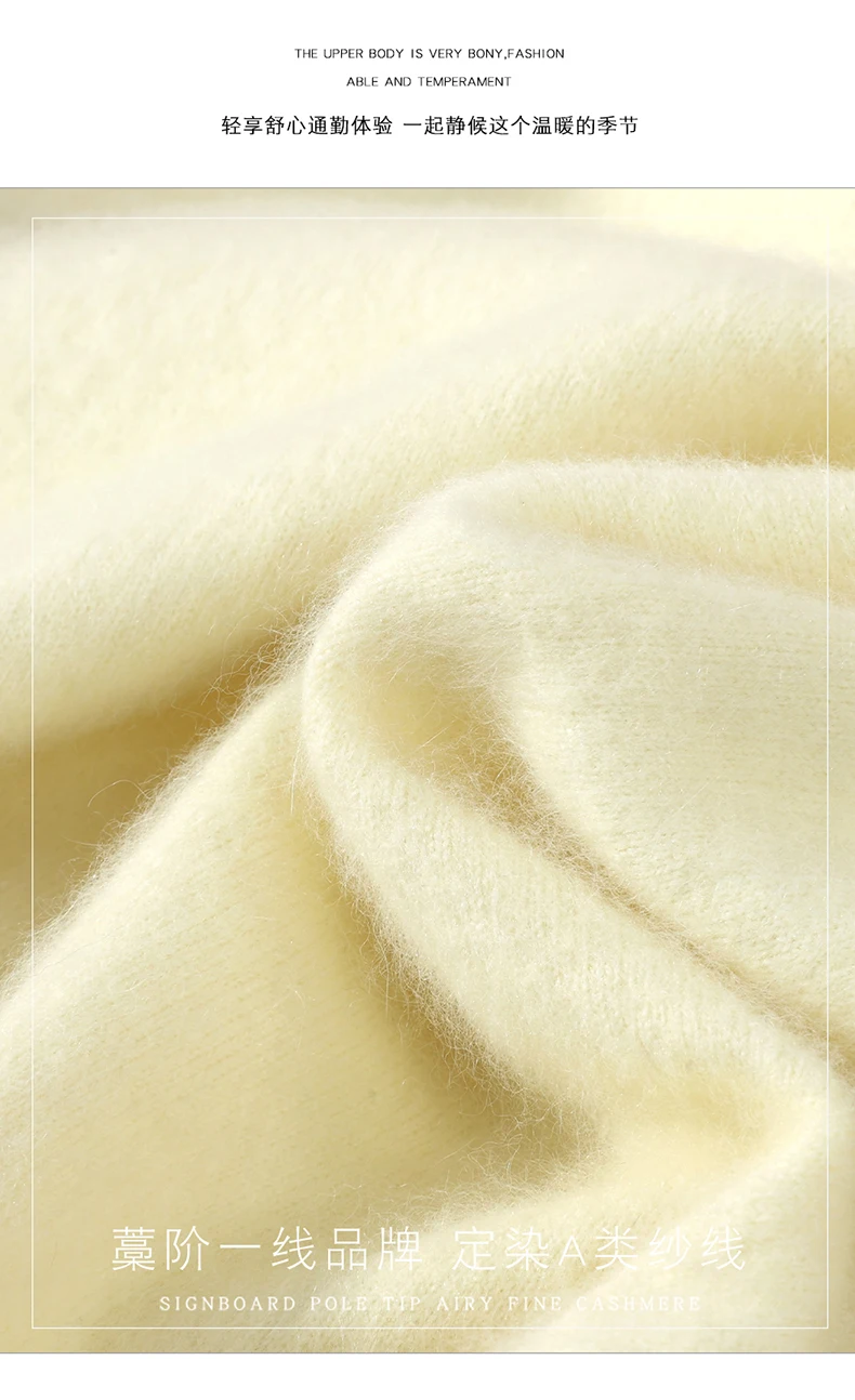 Women's Short Sleeved 100% Pure Mink Cashmere Knitted Sweater Autumn Winter New V-Neck T-Shirt Top Casual Solid Color Base Shirt