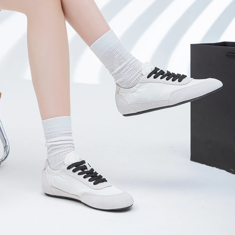 AIYUQI Women's Sneakers 2026 New Women's Moral Training Shoes Flat Non-slip Large-size Color-blocked Running Shoes For Women