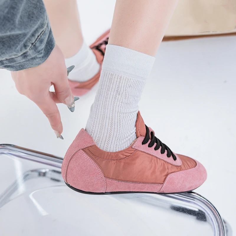 AIYUQI Women's Sneakers 2026 New Women's Moral Training Shoes Flat Non-slip Large-size Color-blocked Running Shoes For Women