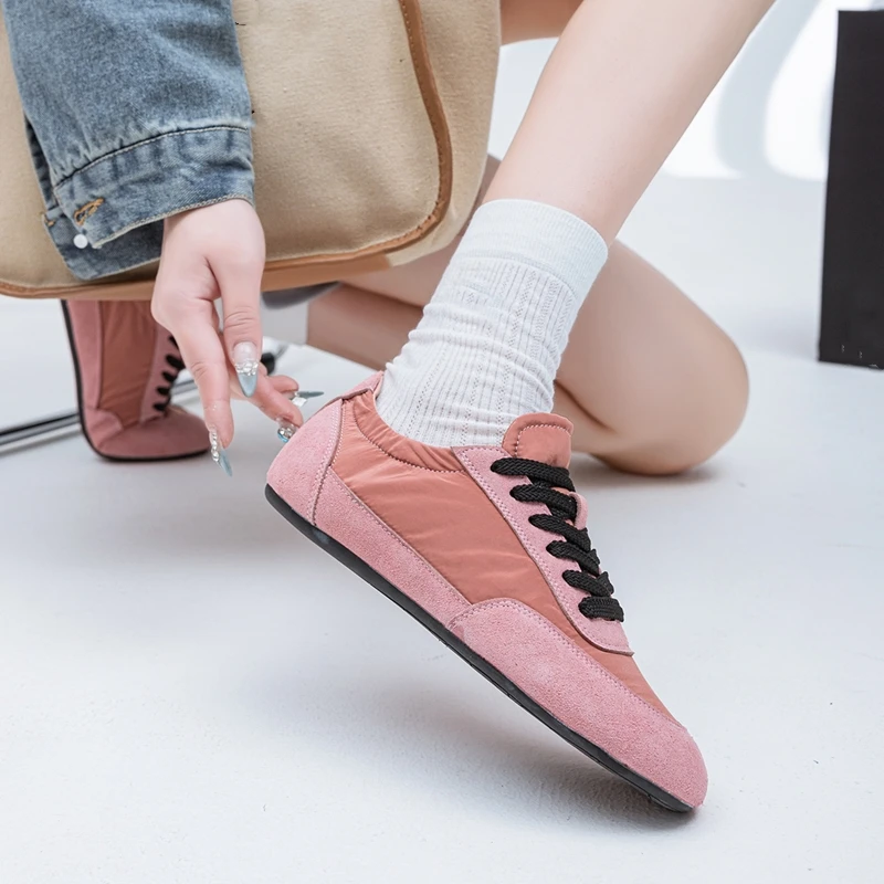 AIYUQI Women's Sneakers 2026 New Women's Moral Training Shoes Flat Non-slip Large-size Color-blocked Running Shoes For Women