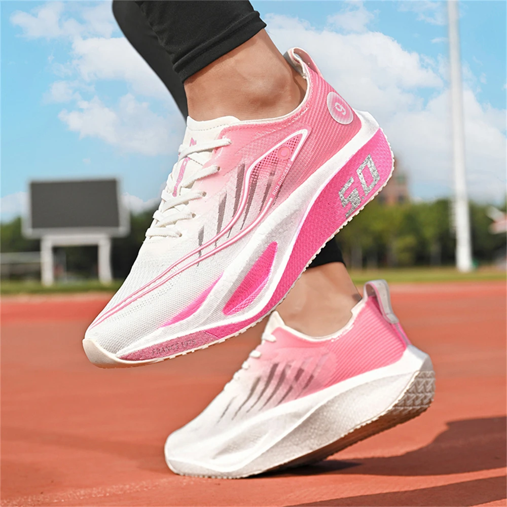 New Running Shoes Carbon Board Marathon Men Sports Breathable Lightweight Women's Comfortable Athletic Nonskid Sneakers Casual