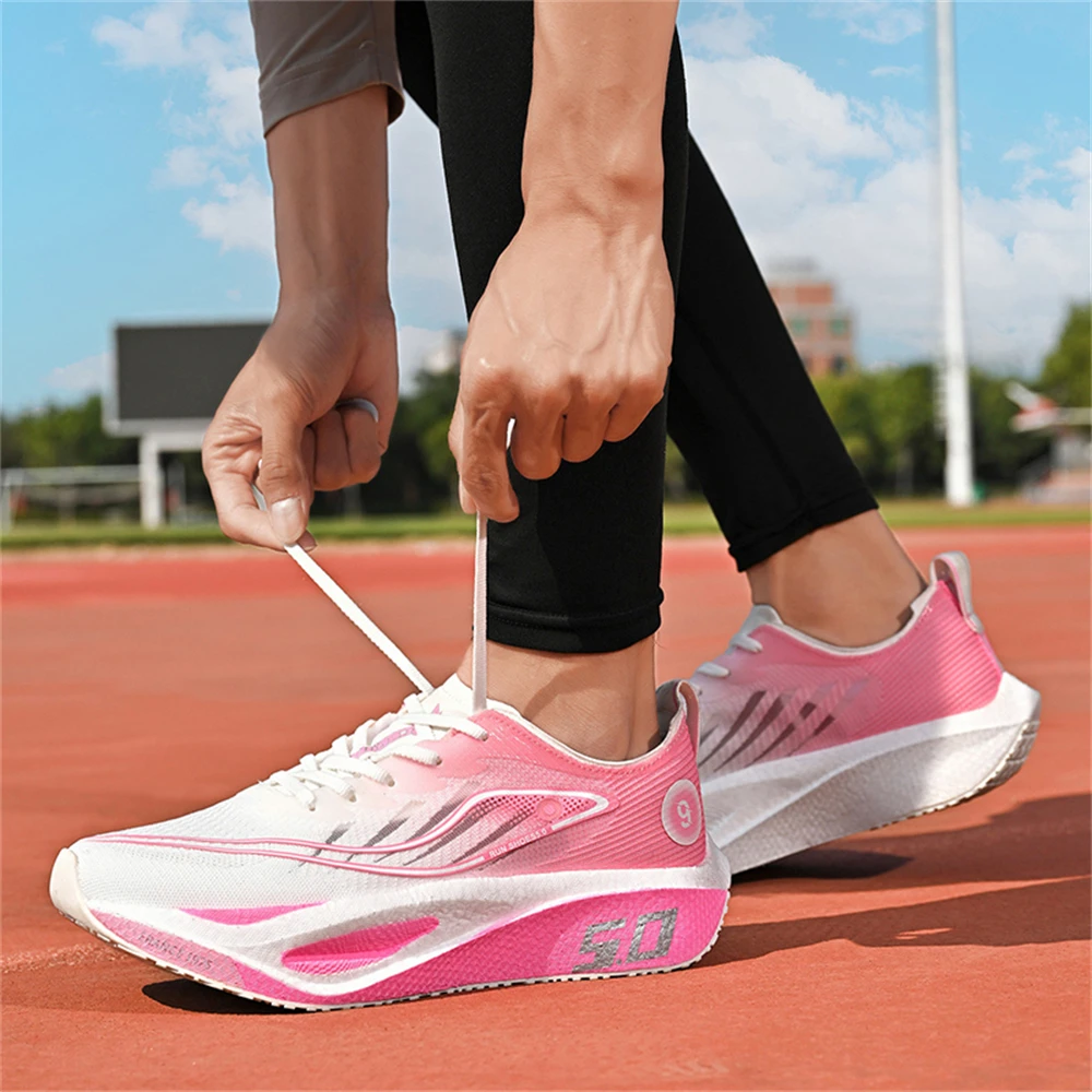 New Running Shoes Carbon Board Marathon Men Sports Breathable Lightweight Women's Comfortable Athletic Nonskid Sneakers Casual