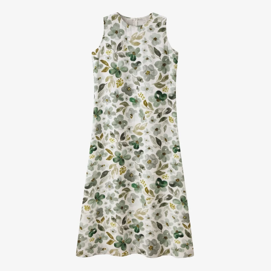 AS SS26 linen shirt + print dress collection high quality print linen and knitting cardigan woman outfit