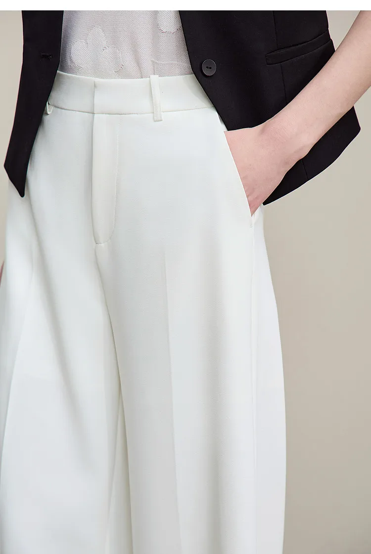 Amii Women Pants 2026 Summer Loose Casual Wide Leg Trousers Soft Drape Fabric Office Commute Elegant Long Clothes Women 12621076
