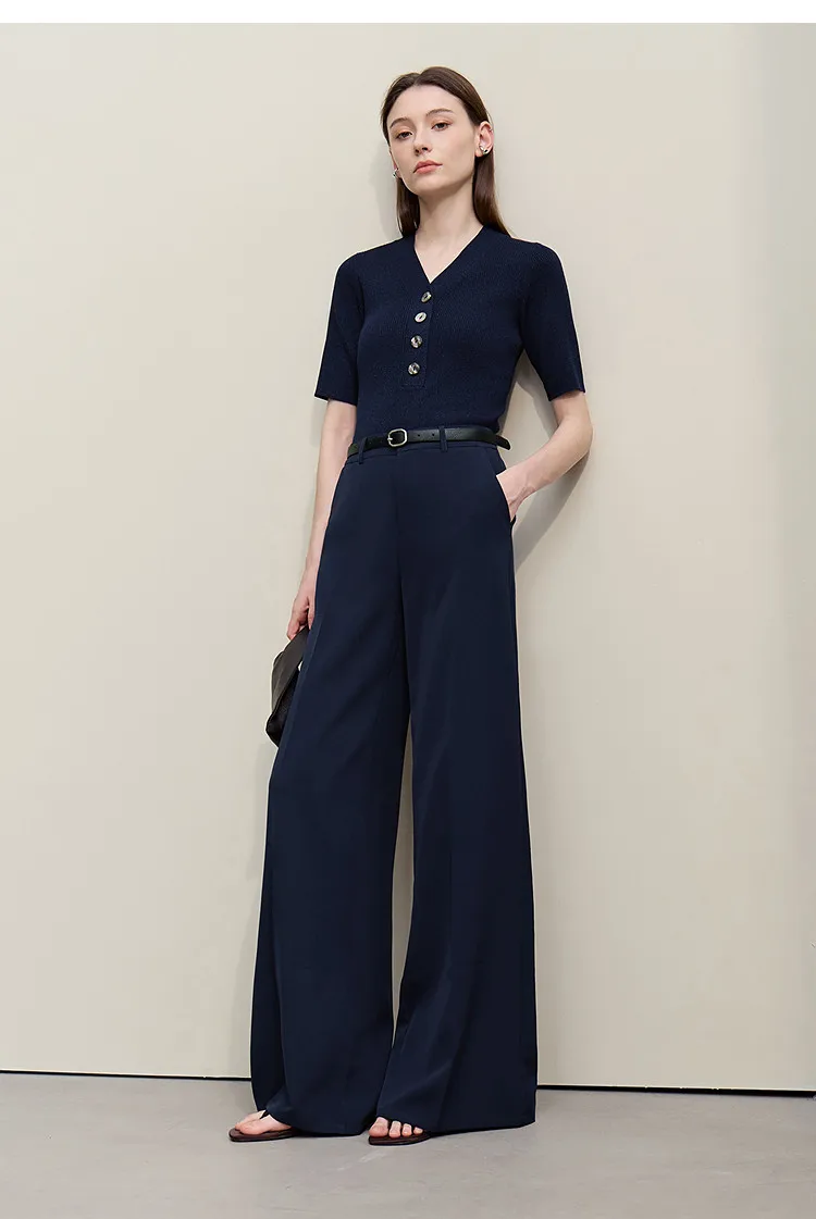 Amii Women Pants 2026 Summer Loose Casual Wide Leg Trousers Soft Drape Fabric Office Commute Elegant Long Clothes Women 12621076