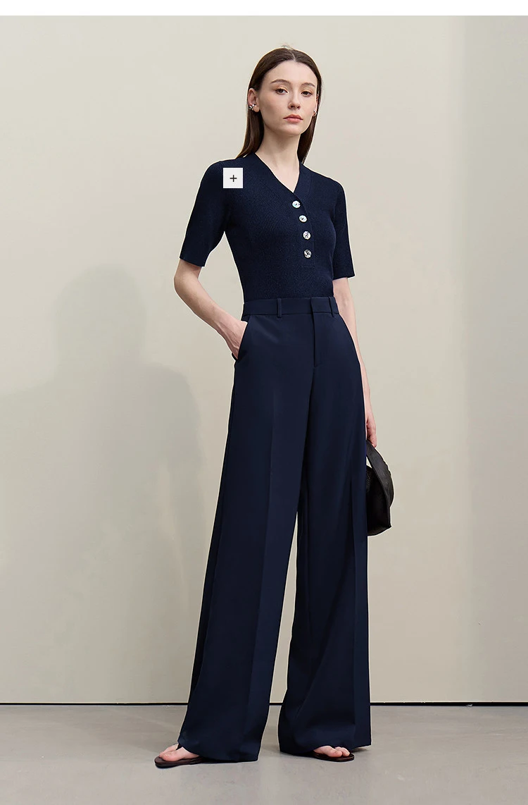 Amii Women Pants 2026 Summer Loose Casual Wide Leg Trousers Soft Drape Fabric Office Commute Elegant Long Clothes Women 12621076