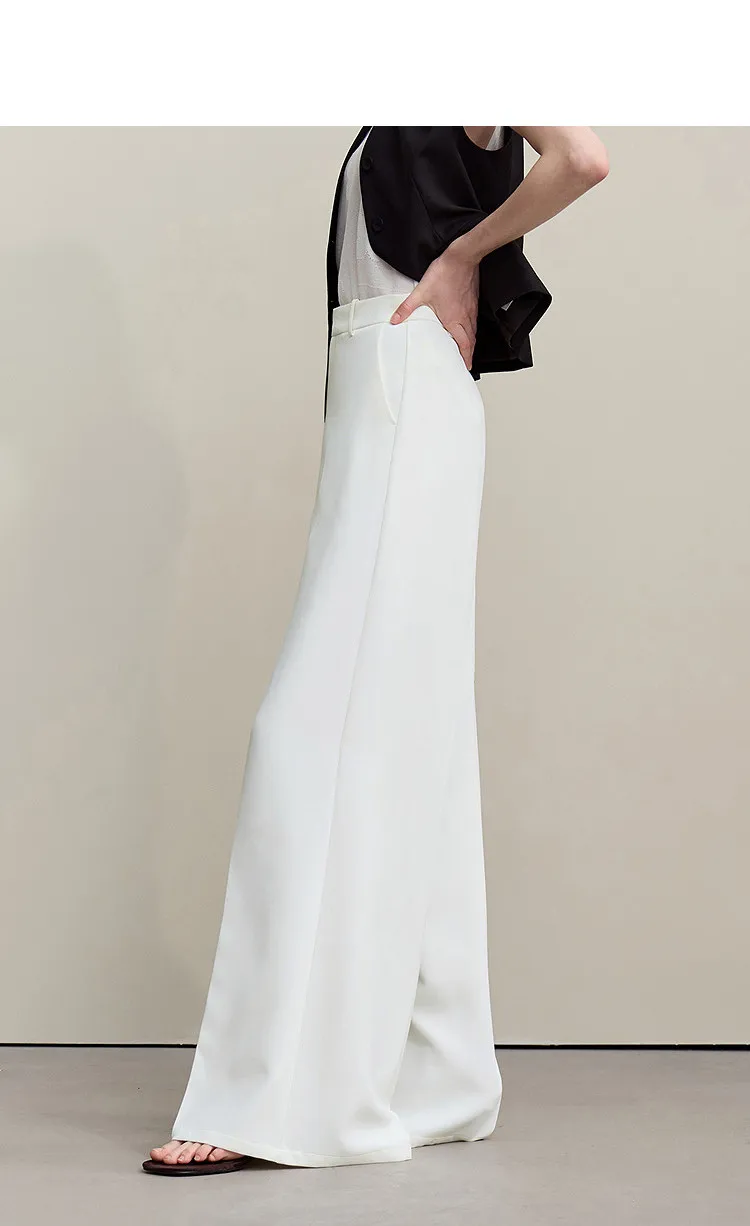 Amii Women Pants 2026 Summer Loose Casual Wide Leg Trousers Soft Drape Fabric Office Commute Elegant Long Clothes Women 12621076