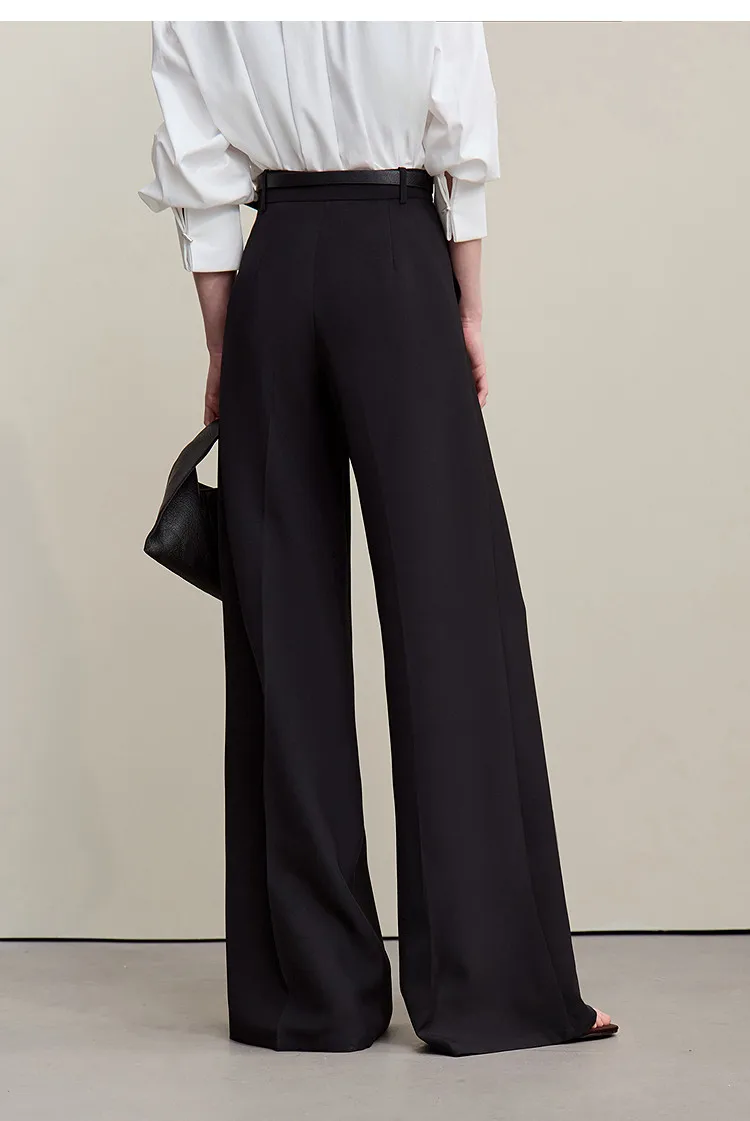 Amii Women Pants 2026 Summer Loose Casual Wide Leg Trousers Soft Drape Fabric Office Commute Elegant Long Clothes Women 12621076
